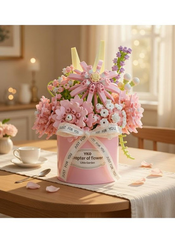 Конструктор Bouquet of Dianthus Серія Floral Luxury Букет рожевих гвоздиків 350 деталей (2104619304) No Brand (382242251)