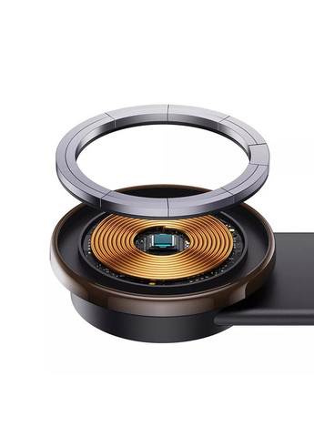 Автодержатель для телефона с БЗП Magnetic Wireless Charging Car Mount Cluster Black Baseus C02 Pro Series (340278357)