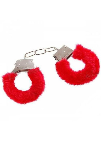 Наручники с мехом красные DS Fetish No Brand (303909666)