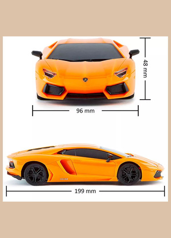 Автомодель Lamborghini Aventador LP 700-4 1:24 на радиоуправлении оранжевый (124GLBO) KS Drive (326805685)
