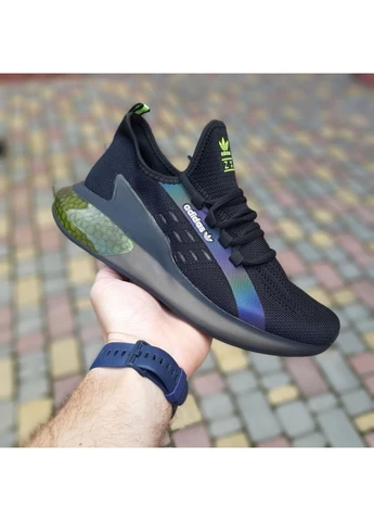 Черные летние кроссовки мужские adidas ORIGINAL ZX BOOST