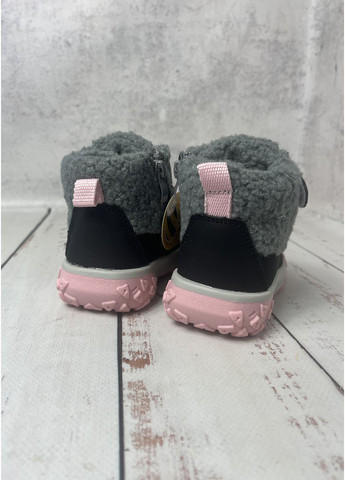 Черевики зимові дитячі на дівчинку Рожево-сірий (033) Clibee (369569775)