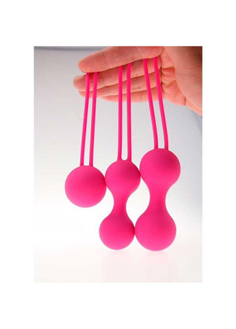Розовый набор силиконовых вагинальных шариков 3 шт. No Brand (288538799)