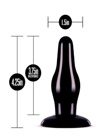 Анальний плаг ANAL ADVENTURES PLEASURE PLUG BLACK Blush (303894638)