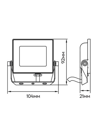 Светодиодный прожектор LL-1010ARD 10Вт 6500K Ardero (361066979)
