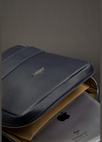 Кожаный городской женский рюкзак на молнии Cooper темно-синий (A-026374) BlankNote (330144527)