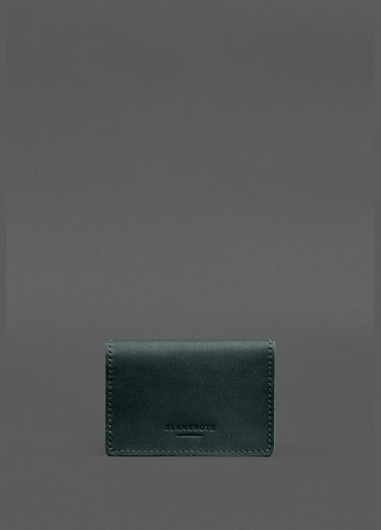 Шкіряна обкладинка для пенсійного посвідчення зелена (A-028684) BlankNote (328961630)