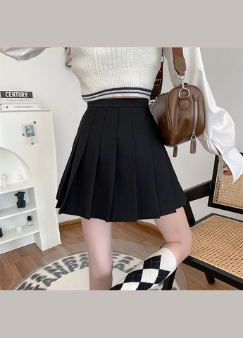 Спідниця шкільна у складку з шортами чорна 6501 104-128 (XS) No Brand (351476368)