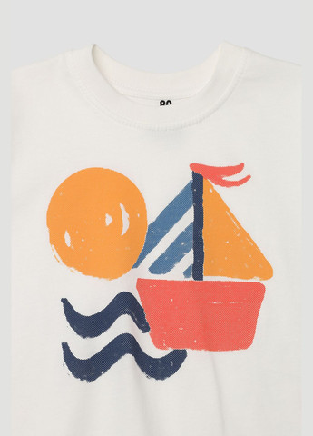 Молочна літня футболка з коротким рукавом для хлопчика колір молочний cb-00273337 Yuki