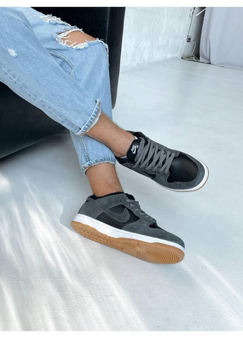 КРОСІВКИ ЖІНОЧІ NIKE SB DUNK LOW PRO GREY BLACK НАЙК СБ ДАНК No Brand сірі демісезони (367172187)