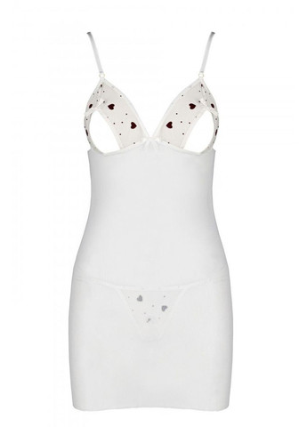 Рубашка с вырезами на груди + стринги LOVELIA CHEMISE white S – M- Passion (297587348)