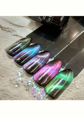 Гель-Лаки Котяче око Cat Eye 5D №6 10мл ( зелений, жовто-м'ятний ) City Nail (342376175)