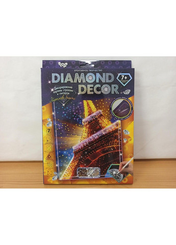 Набор алмазная картина«"Париж, эйфелева башня"Diamond Decor",частичная выкладка,мозаика 5d,27х22 см No Brand (332208066)