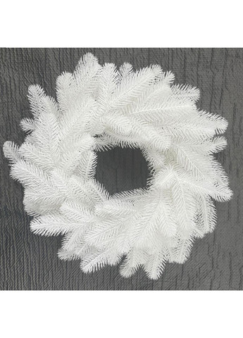 Вінок новорічний різдвяний Lux з литої хвої d-50 см Білий від LOFTerno No Brand (370161564)