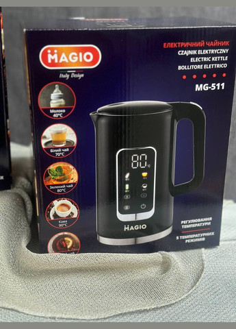 Электрочайник MG-511 чайник 5 температурных режимов 1.7 л Черный 1850 Вт Magio (313587659)