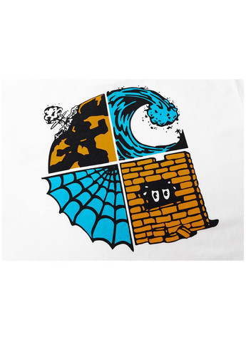 Черная футболка белая Carhartt Wastelands White Tee Mens