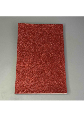 Фоаміран червоний з гліттером клейова основа 1,6 мм, 1 аркуш А4 Plus-plus (354794121)