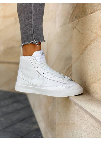 Белые демисезонные кроссовки мужские nike blazer white reflective найк блейзер No Brand