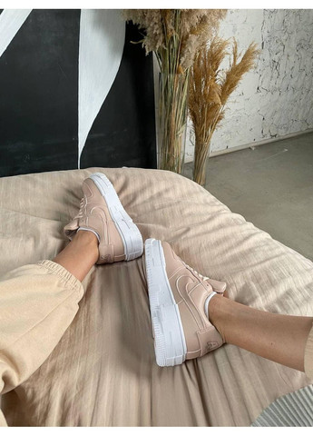 Розовые демисезонные кроссовки мужские nike air force 1 pixel beige pink найк аир форс 1 премиум No Brand