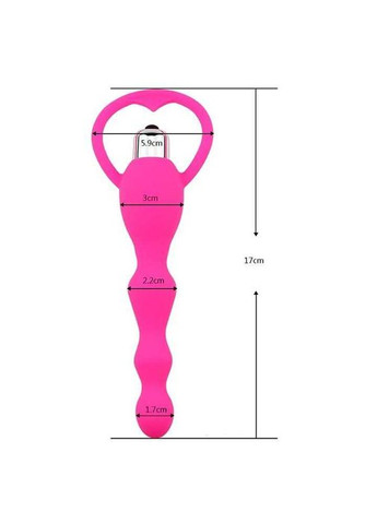 Анальная пробка с вибрацией - Розовый - 17*1,7*2,2*3см – Анальные игрушки No Brand (370612209)