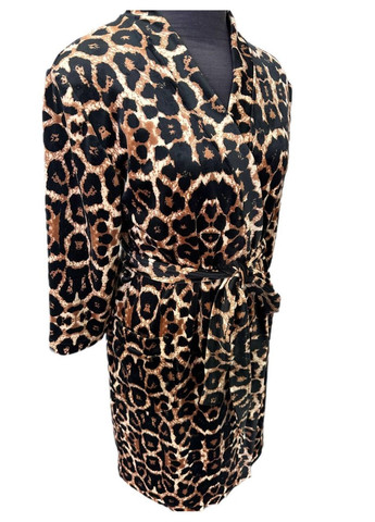 Женский велюровый халат Леопардовый (П4К-al-hal-tg-003) No Brand (356515892)