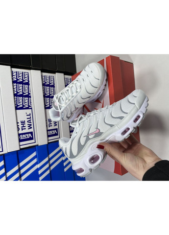 Розовые демисезонные кроссовки мужские nike tn plus white grey pink найк аир макс тн плюс No Brand