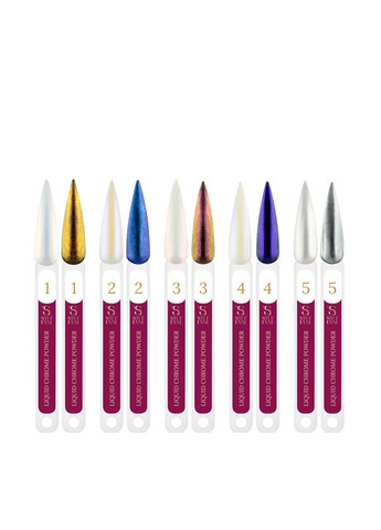 Втирка для гель-лака Liquid Chrome Powder жидкая перламутровая 2 мл, 02 Голубой перламутр Steffani (363554856)