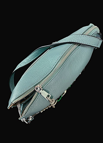 Сумка Кожаная бирюзовая 23х17х6см No Brand (333337808)