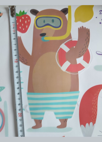 Наклейка на стіну, наклейки в дитячу Ззвірі на відпочинку Lost Paradise (лист 50 х 70 см) Б61-1 No Brand (302242496)