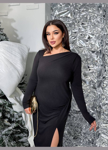 Чорна ділова, повсякденний, кежуал, вечірня жіноча сукня силуетна No Brand