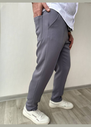 Серые классические, нарядные демисезонные брюки Україна