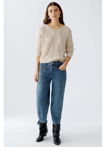 Бежевый демисезонный женский джемпер бежевый джемпер Oui