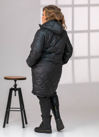 Черная зимняя теплая и сильная зимняя куртка куртка-пальто No Brand