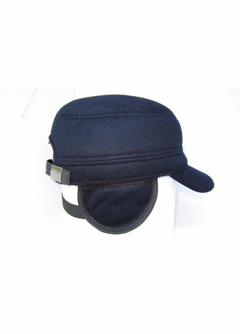 Кепка немка осінь-зима на флісі з вухами синя DaVaNi 00057 No Brand кепка немка (307071627)