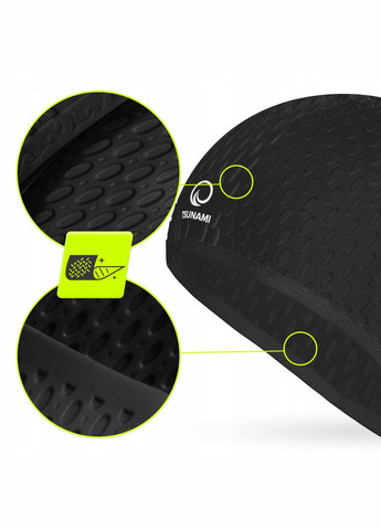 Шапочка для плавания Texture Black () TSUNAMI P-5905973401890 (348430957)