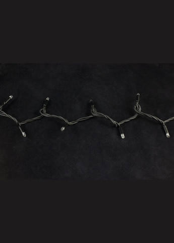 Светодиодная гирлянда уличная на дом нить с мерцанием 10 метров Белая 100 LED от сети, черный провод (w.01.7B.100.F+) Laplandia (314893364)