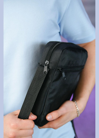 Барсетка 1000d черная, белое лого No Brand (329203542)