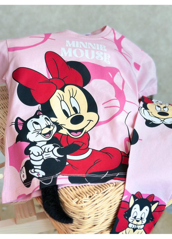 Розовый летний костюм для девочки No Brand