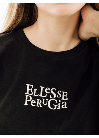 Черная демисезон женская футболка tee shirt черный Ellesse