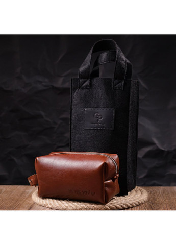 Мужской несесер среднего размера из гладкой кожи на молнии Украина 16766 Свет Grande Pelle (366881253)