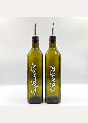 Набор стеклянных бутылок для масла и уксуса 2 шт. с дозатором 750 мл (англ.) No Brand (298794669)