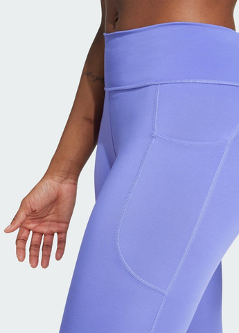 Синие демисезонные леггинсы daily run 3-stripes 7/8 adidas