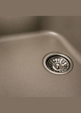 Гранитная мойка для кухни 7950 Equatoria матовый Титан Platinum (342069433)