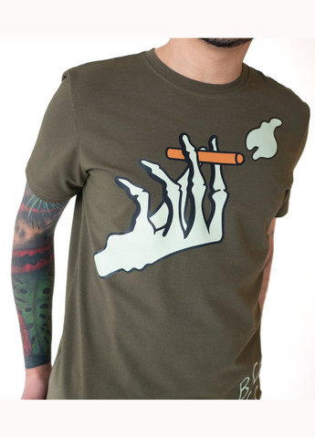 Хакі футболка хакі з коротким рукавом з принтом все збс (кулір) роз. l 4PROFI кулір (298127452)