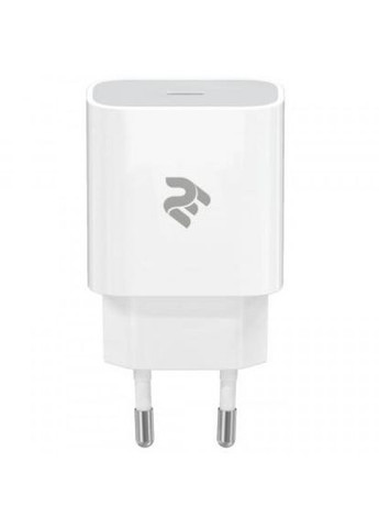 Зарядний пристрій 2E usb-c wall charger pd3.0 dc5v/3a, 20w, white (274065295)