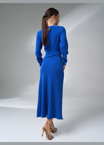 Синя повсякденний сукні силуетна ISSA PLUS однотонна