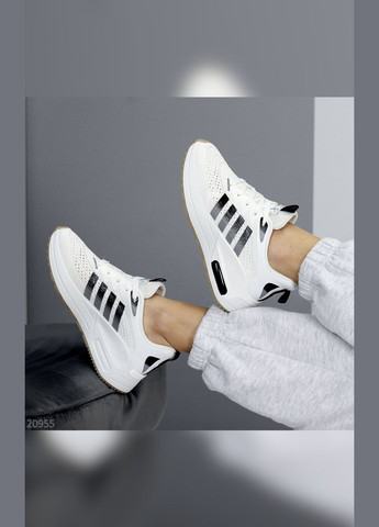 Черно-белые демисезонные комфортные женские кроссовки No Brand
