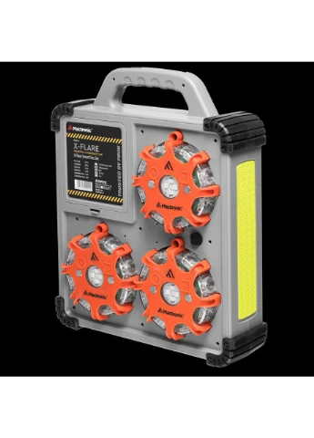 Комплект фонарей профессиональных X-Flare (30 Lm) Red/Blue/Amber Recharg 12/220V (PSD0112) Mactronic (396686016)
