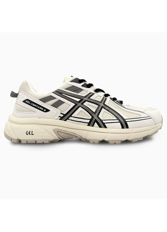 Чорні Осінні кросівки чоловічі asics gel-venture 6 beige / black асікс гель вентуре 6 No Brand