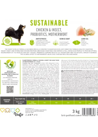 Сухой корм Dog Sustainable Adult Medium Breed для собак средних пород, с курицей и насекомыми, 1 кг Brit Care (362700680)